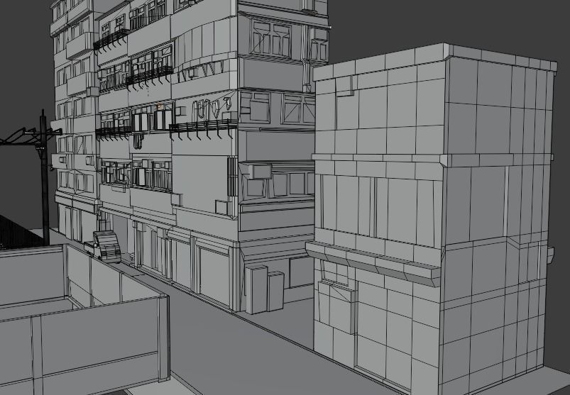 Back Street 2 Free low-poly 3D model_18