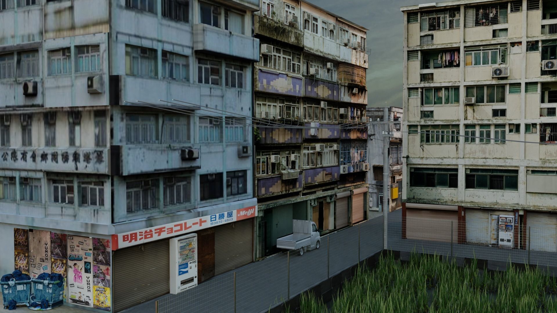 Back Street 2 Free low-poly 3D model_7