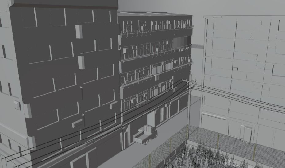 Back Street 2 Free low-poly 3D model_14