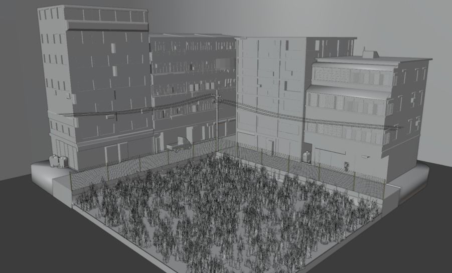 Back Street 2 Free low-poly 3D model_12