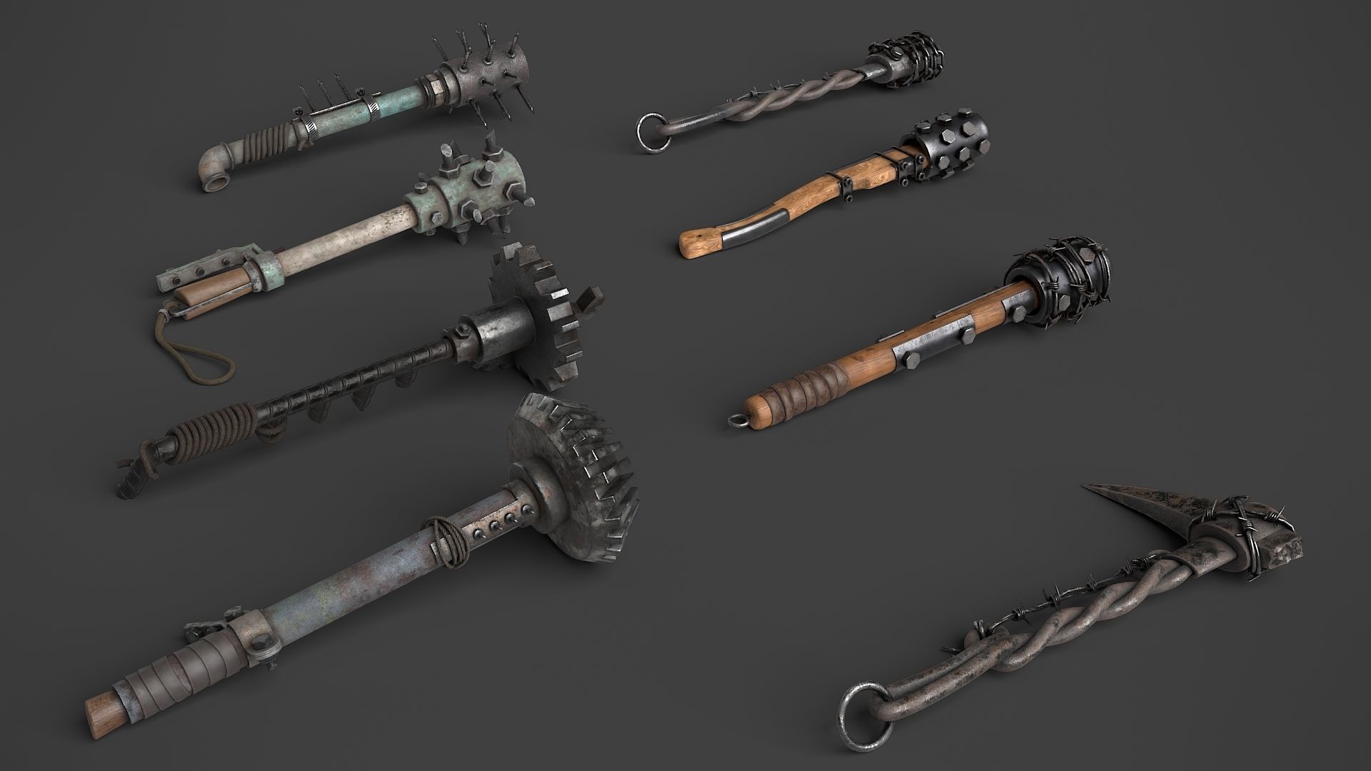 Modifiable Strike Weapons 1 3D Model Collection_4