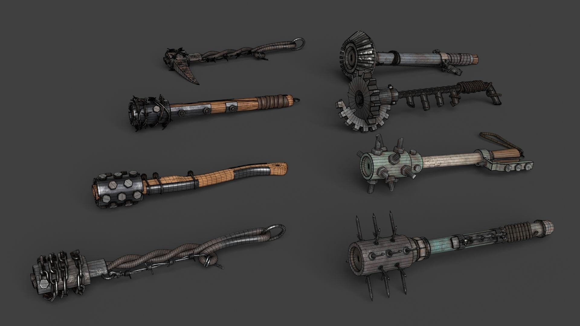 Modifiable Strike Weapons 1 3D Model Collection_3