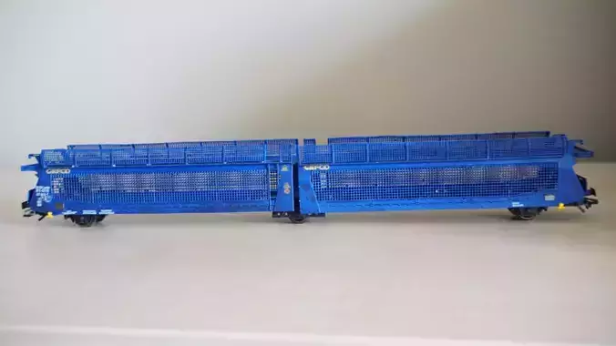 Pre supported H0 1-87 scale Laeks TA 370 GEFCO freight car 3D print model Pre supported H0 1-87 scale Laeks TA 370 GEFCO freight car 3D print model