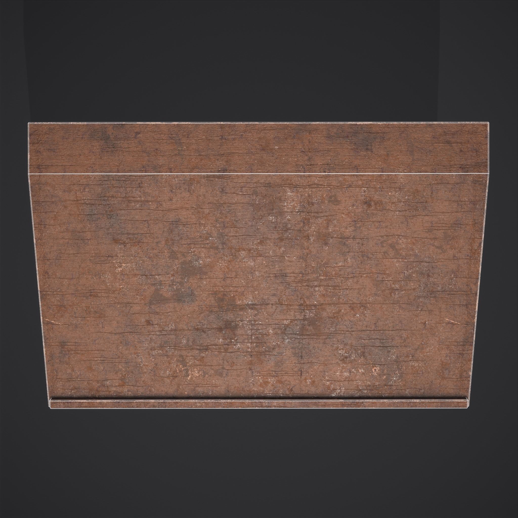 Elegant Long Writing Desk  Low-poly 3D model_16