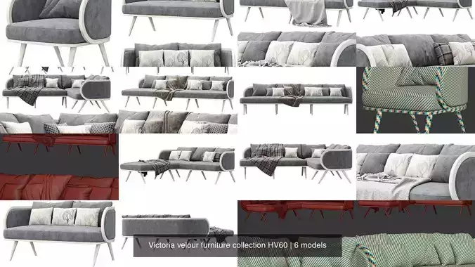 Victoria velour furniture collection HV60