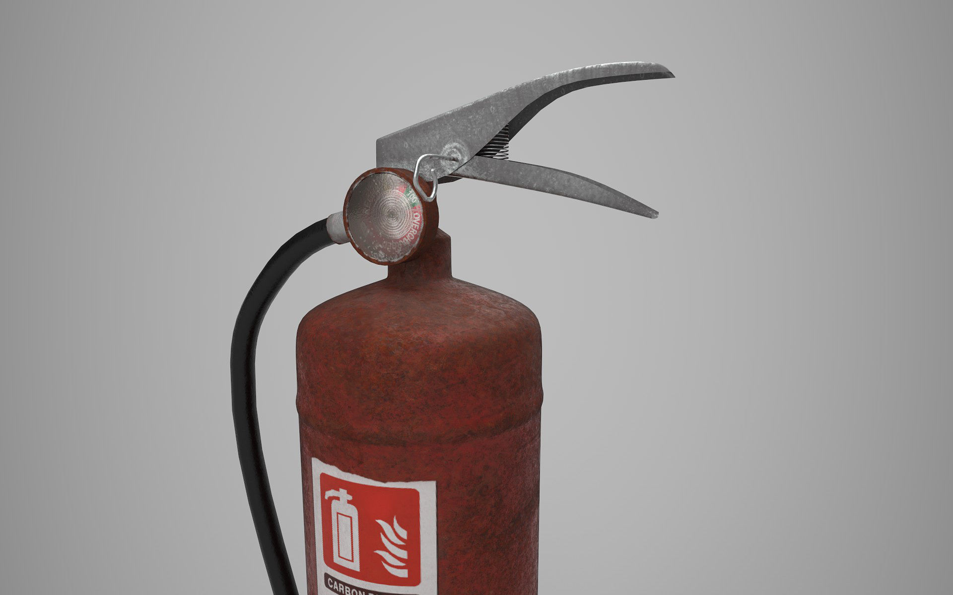 fire extinguisher Low-poly 3D model_3