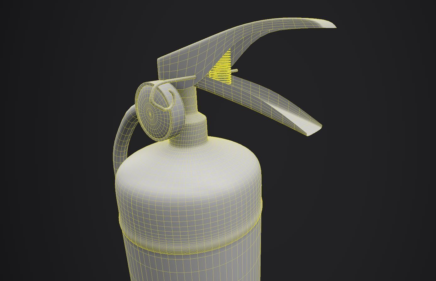 fire extinguisher Low-poly 3D model_5