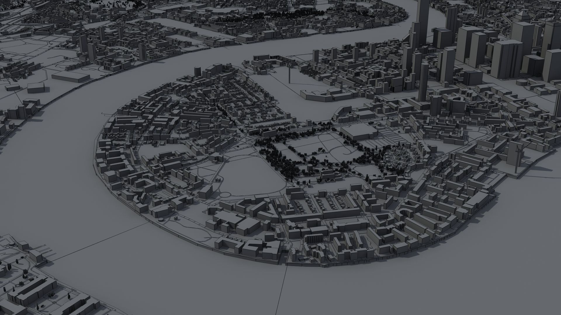 London City UK Low-poly 3D model_42