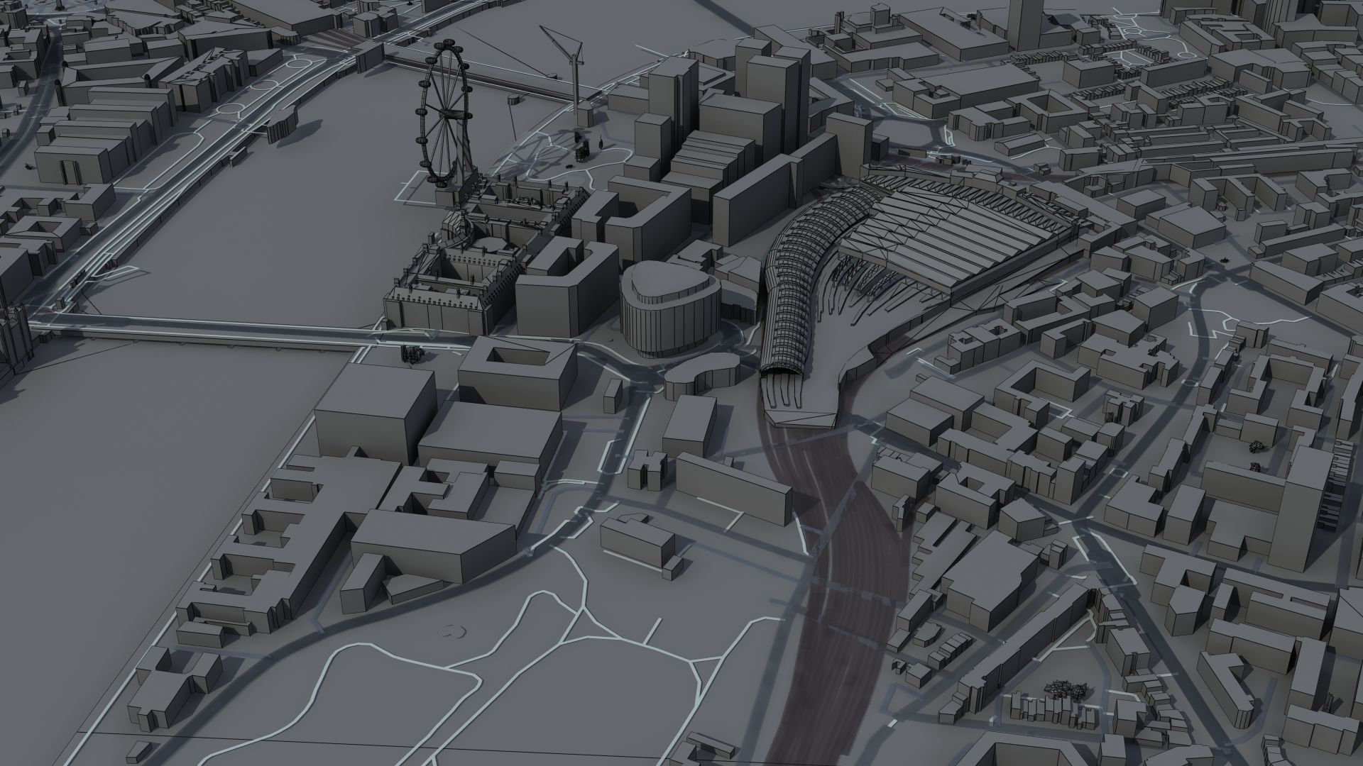 London City UK Low-poly 3D model_36