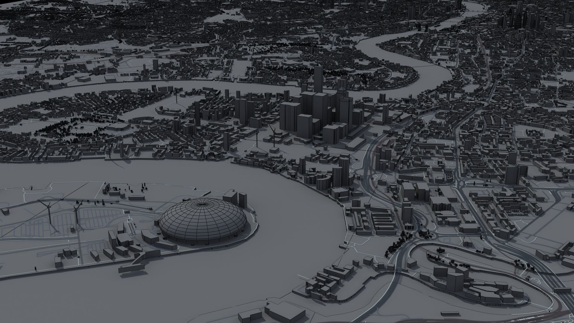 London City UK Low-poly 3D model_29