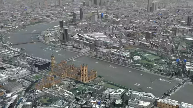 London City UK Low-poly 3D model