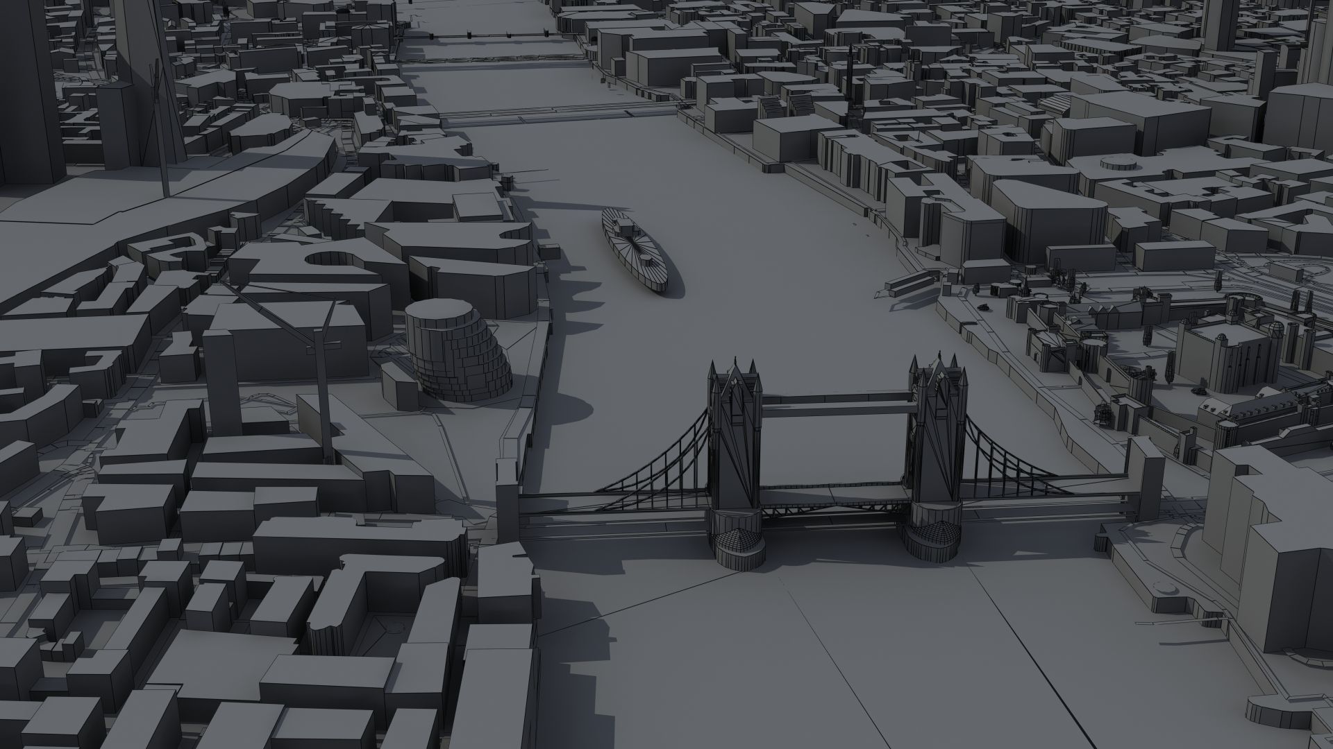 London City UK Low-poly 3D model_39