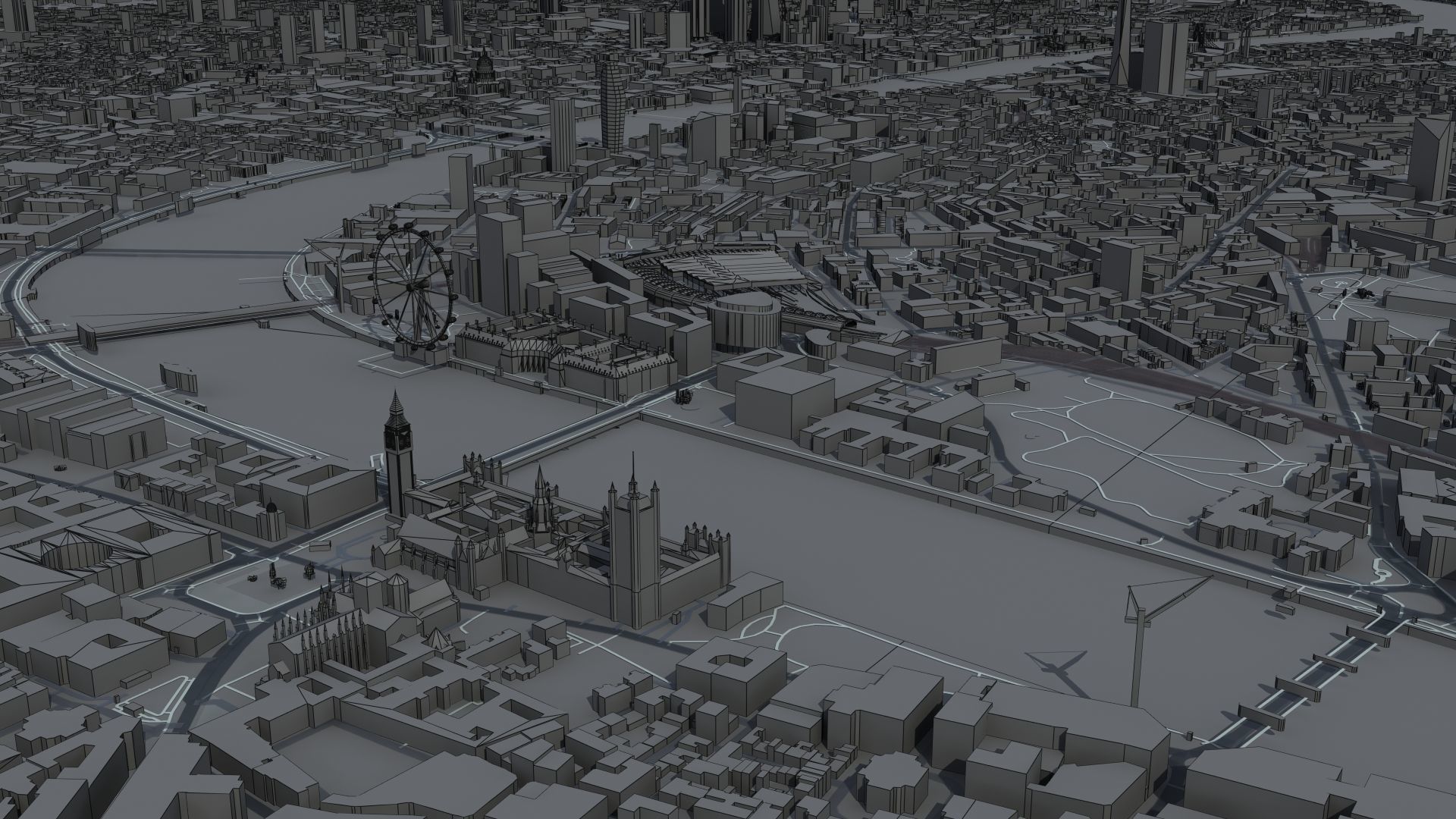 London City UK Low-poly 3D model_28