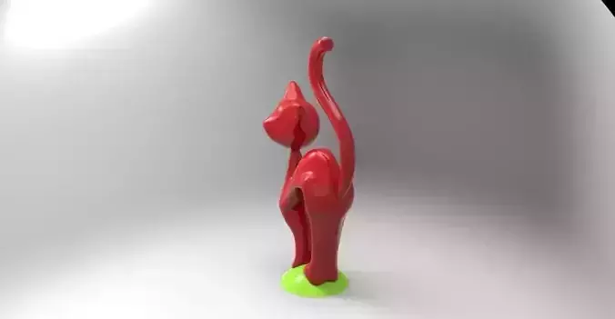 gato cat 3D print model