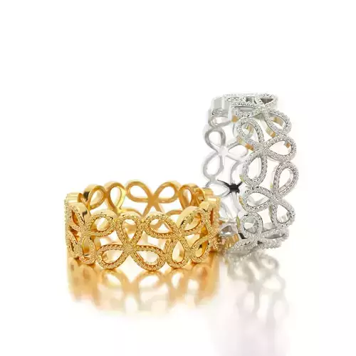 eternity flower gold ring