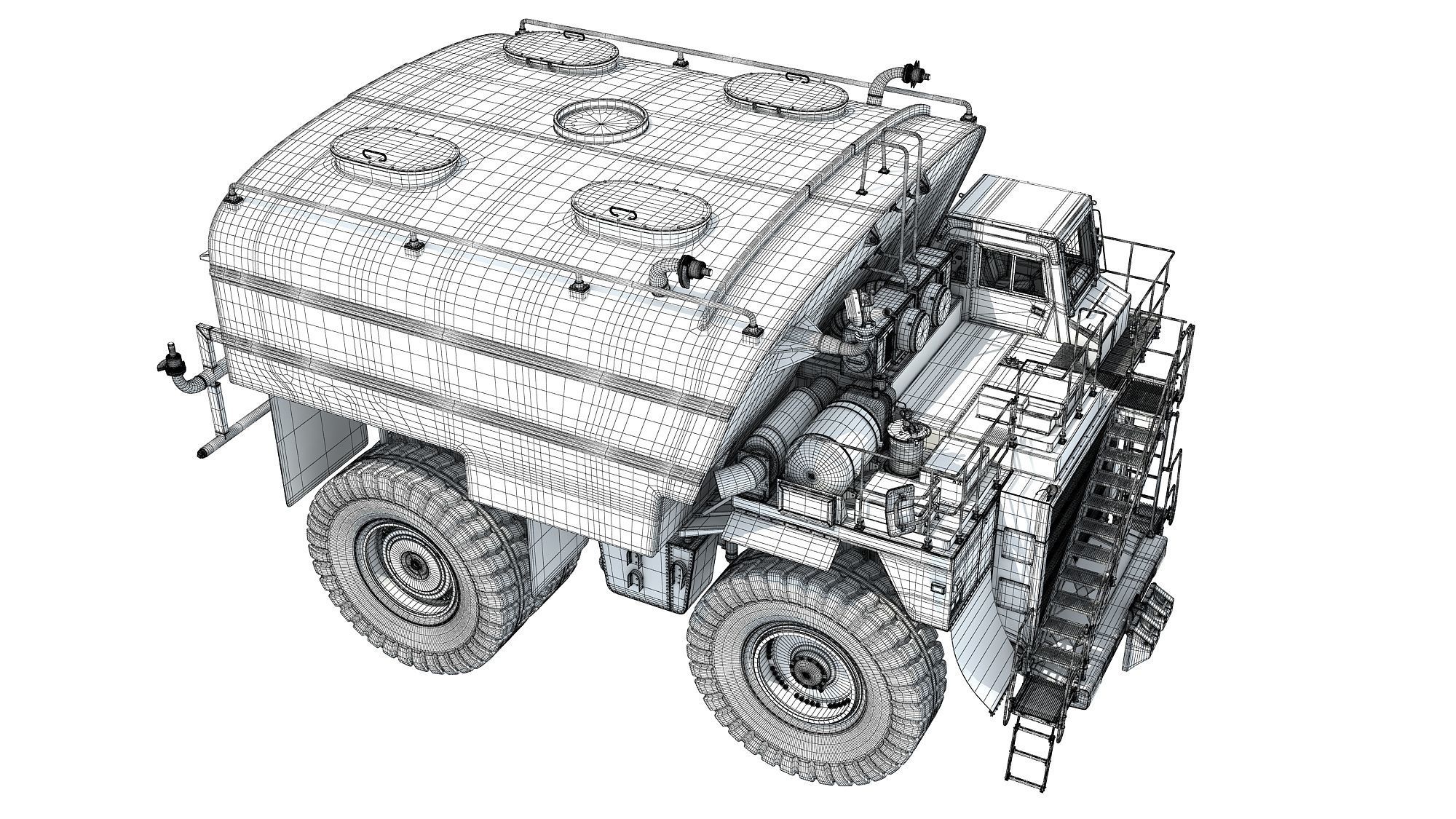 Water Delivery Off Highway Truck 3D model_18