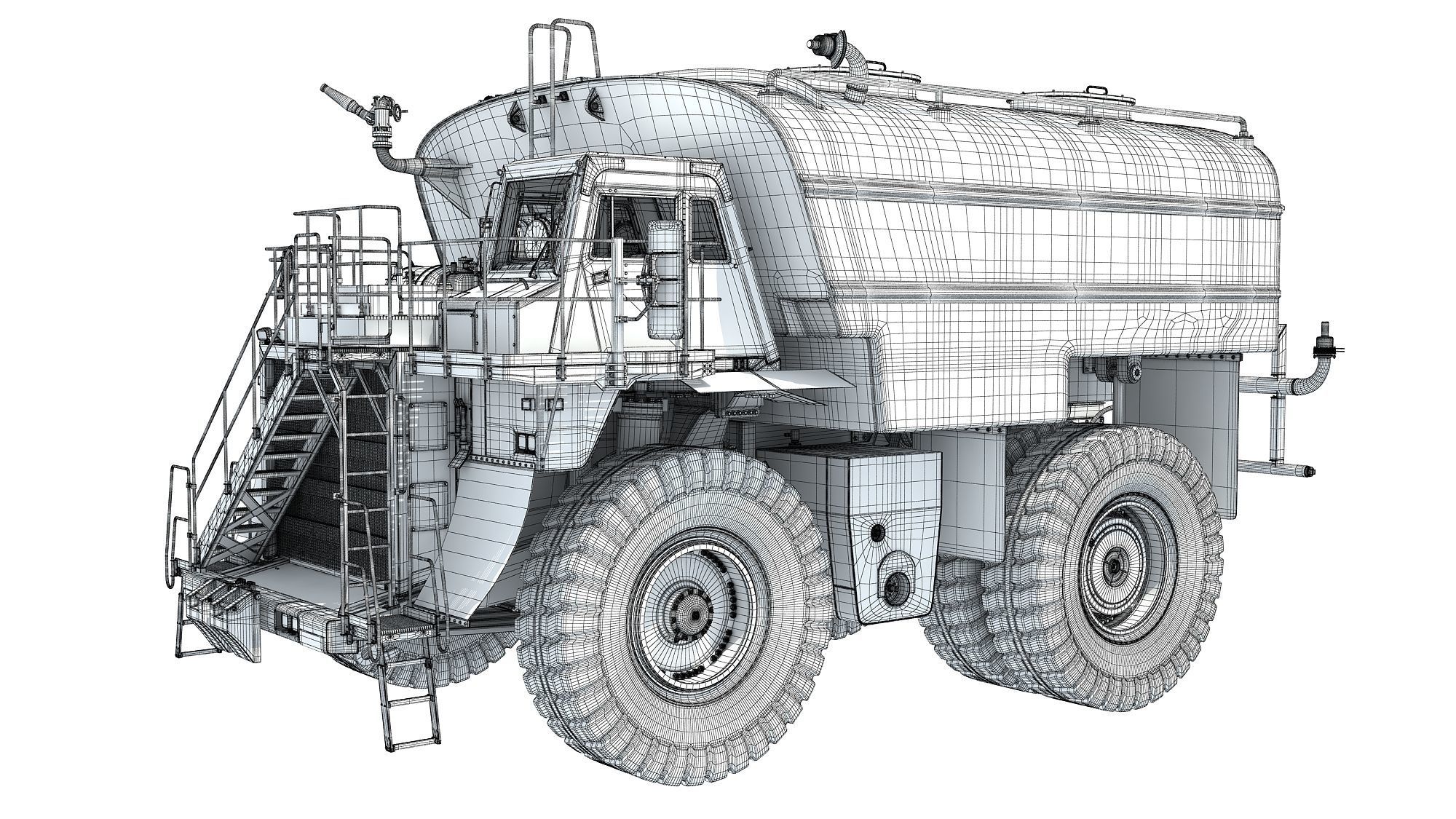 Water Delivery Off Highway Truck 3D model_17