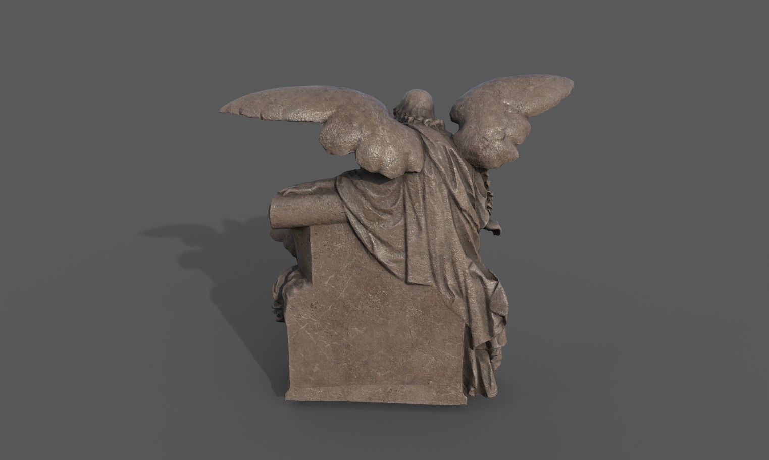Statue of an Angle 2 Low-poly 3D model_3