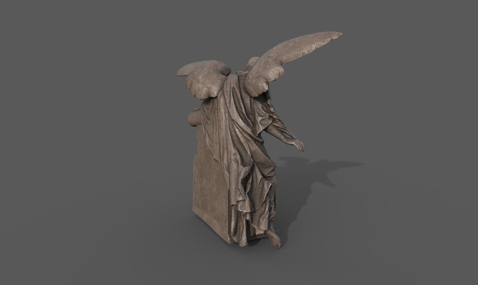 Statue of an Angle 2 Low-poly 3D model_4