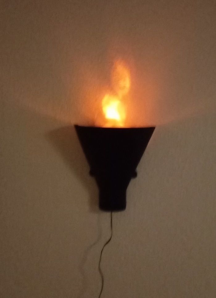Torch Lamp or Flame Lamp  Fackellampe 3D print model_1