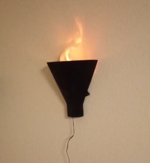 Torch Lamp or Flame Lamp  Fackellampe 3D print model_6