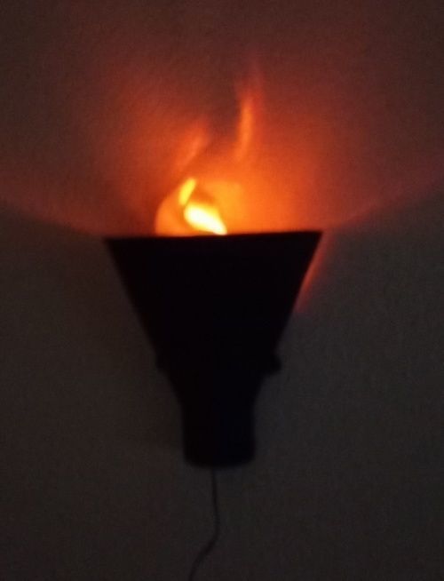 Torch Lamp or Flame Lamp  Fackellampe 3D print model_3