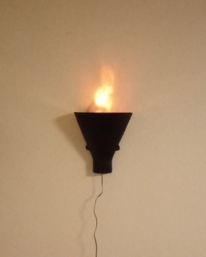 Torch Lamp or Flame Lamp  Fackellampe 3D print model_5