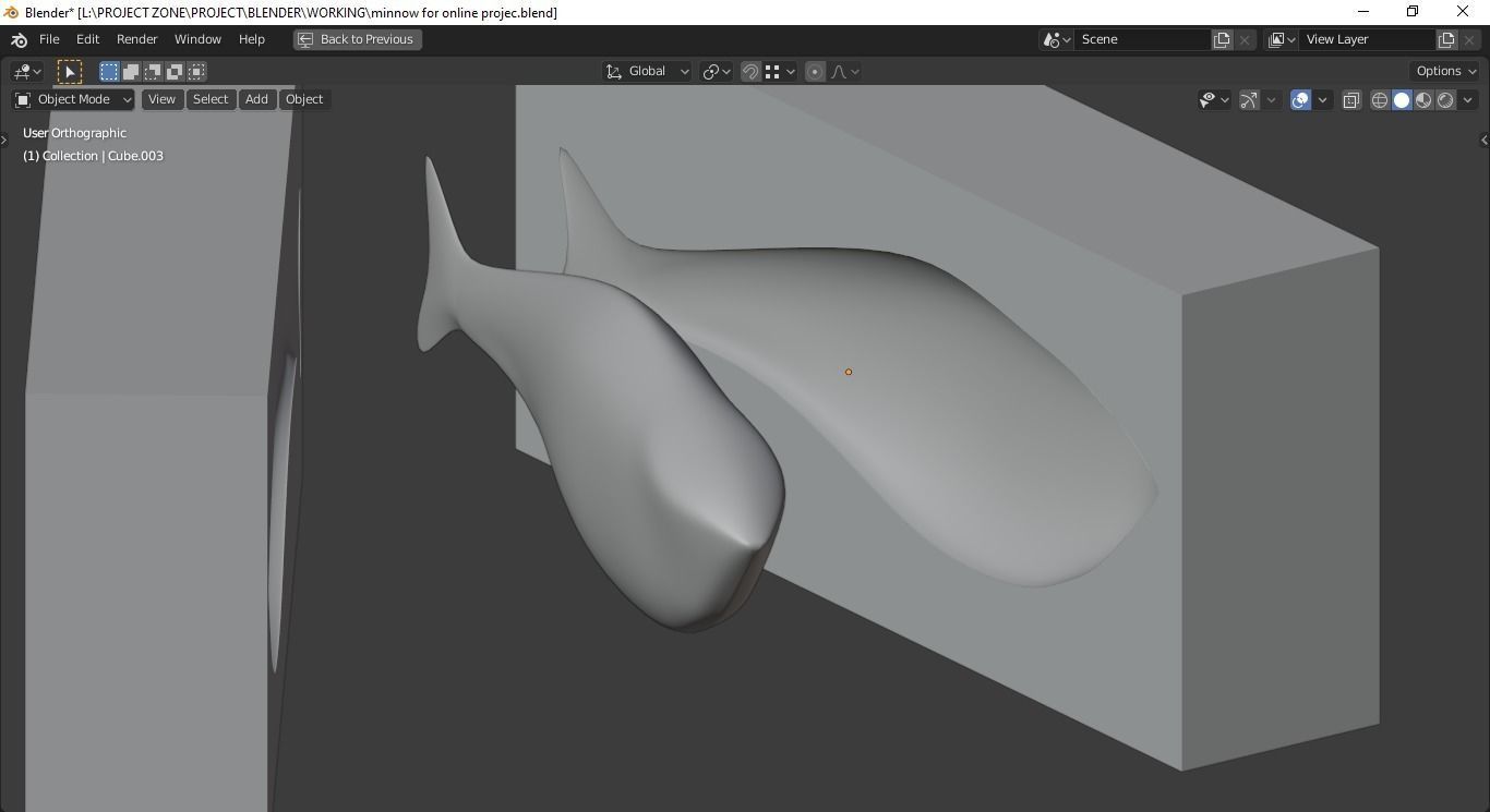 Minnow Mold 3D print model_10