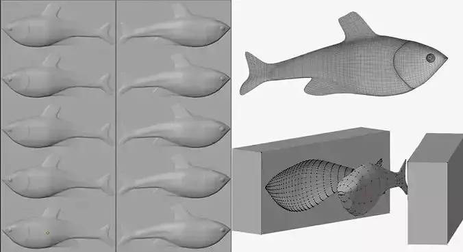 Minnow Mold 3D print model