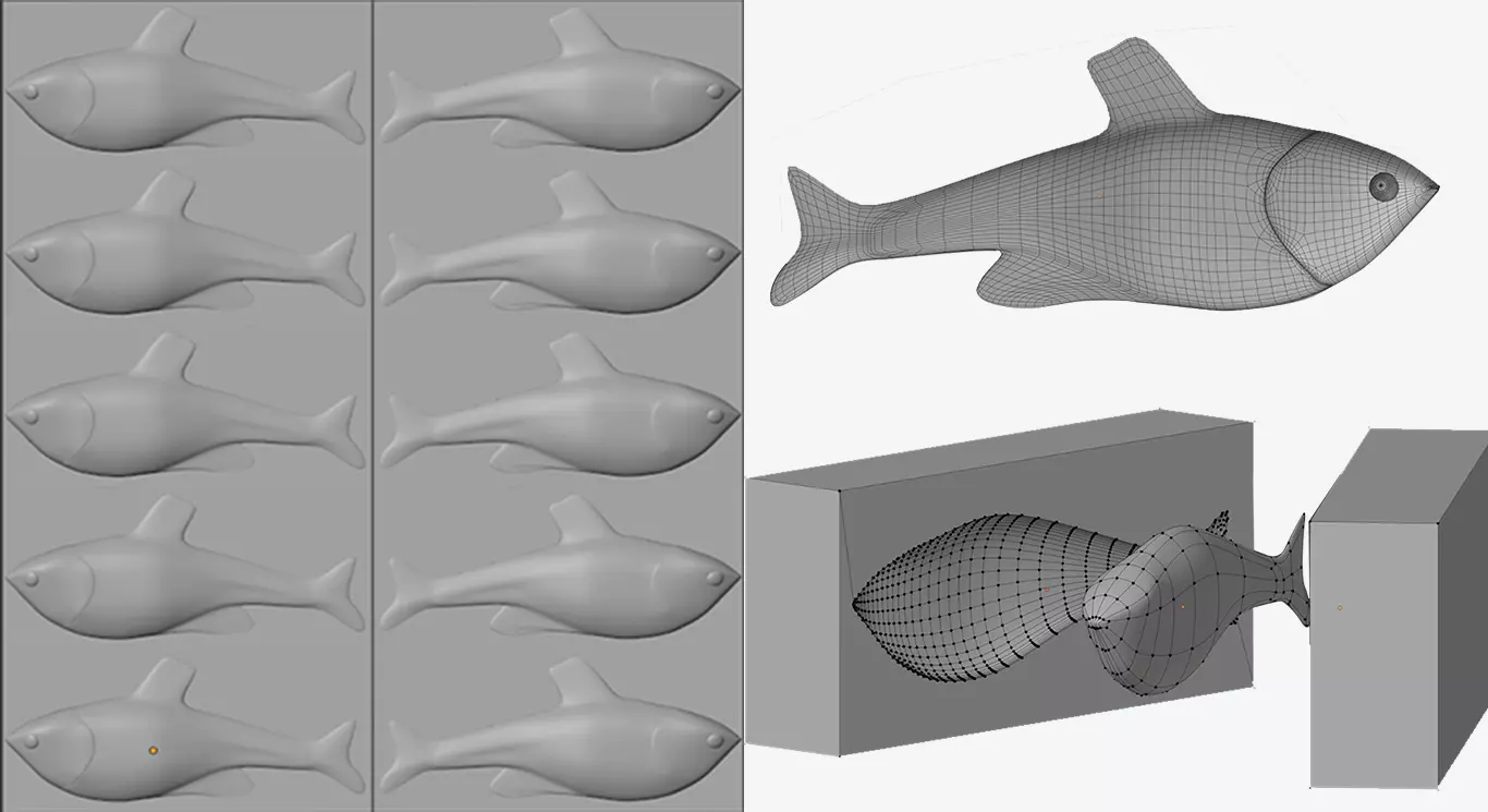 Minnow Mold 3D print model_0