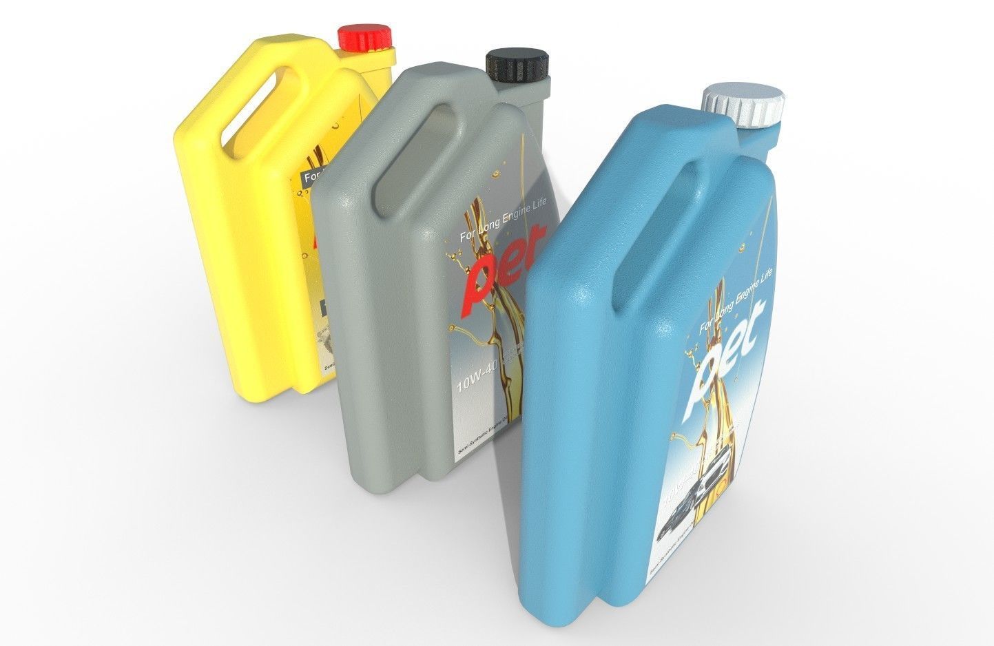 Motor Oil Bottle Model-1B Low-poly 3D model_1