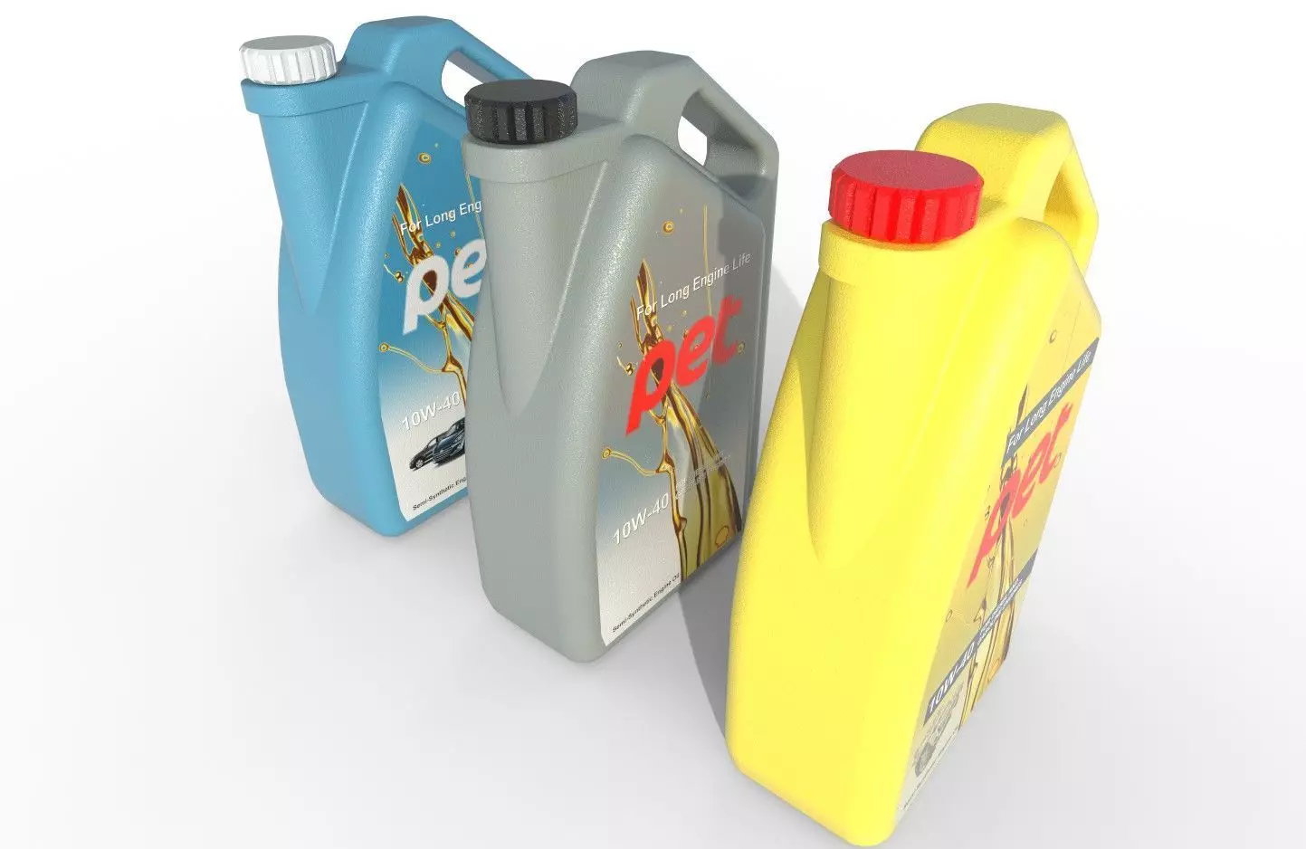 Motor Oil Bottle Model-1B Low-poly 3D model_0