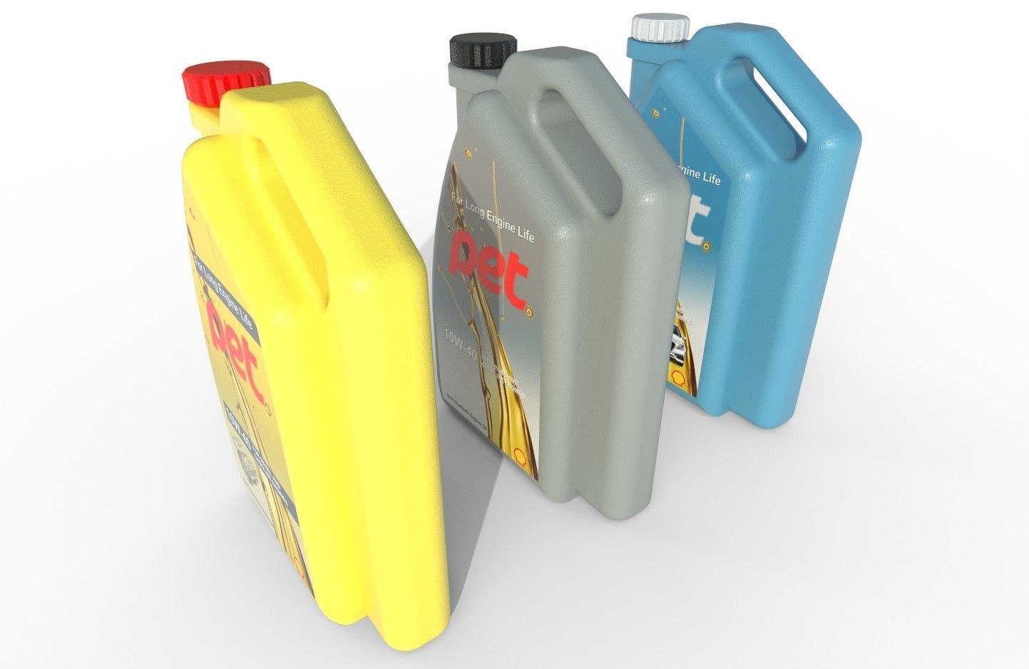 Motor Oil Bottle Model-1B Low-poly 3D model_7