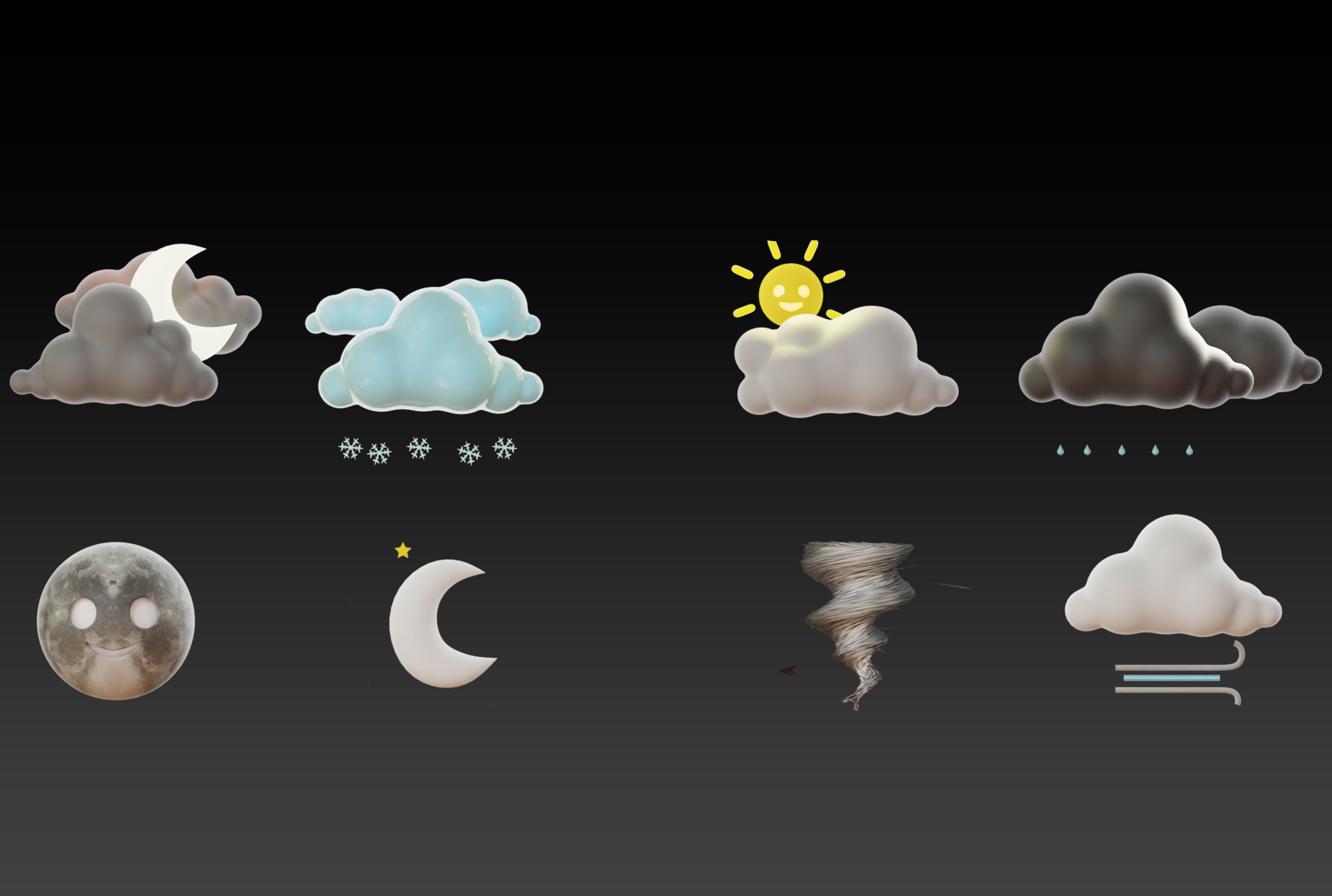 20 Animated Weather Conditions Low-poly 3D model_3