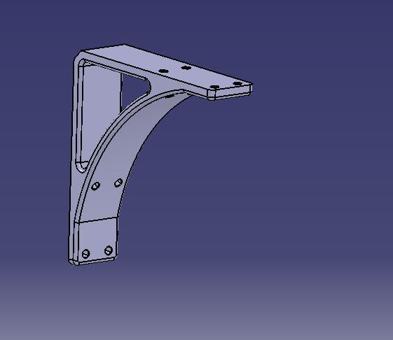 Bracket metal Free 3D model_3