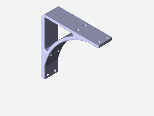 Bracket metal Free 3D model_4