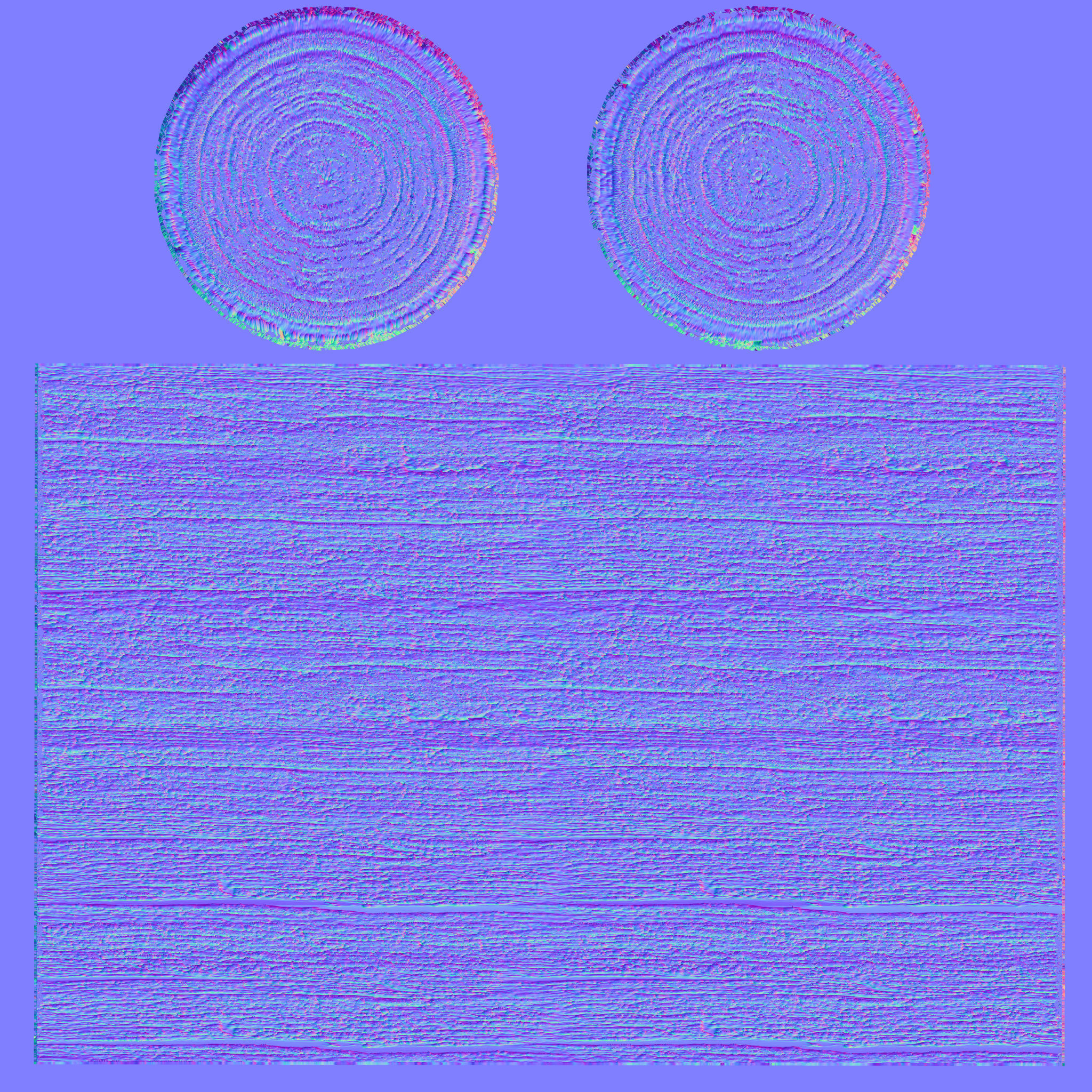 High detailed raw wood Low-poly 3D model_5