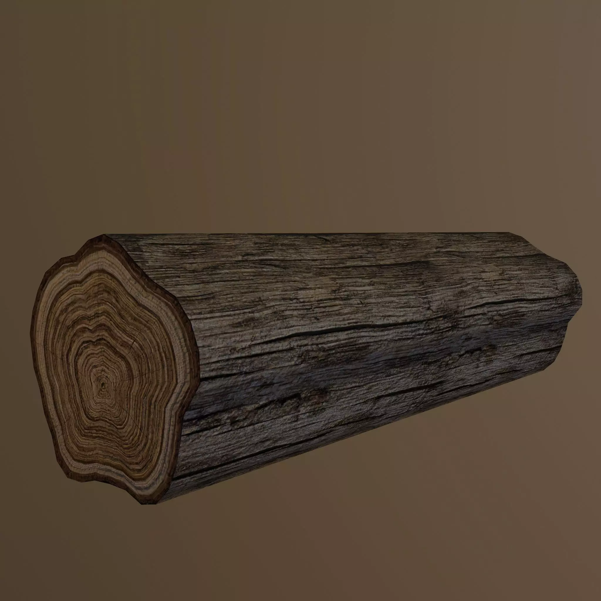 High detailed raw wood Low-poly 3D model_0