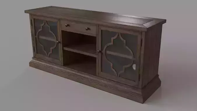 Lorraine Media Console Hewn Oak