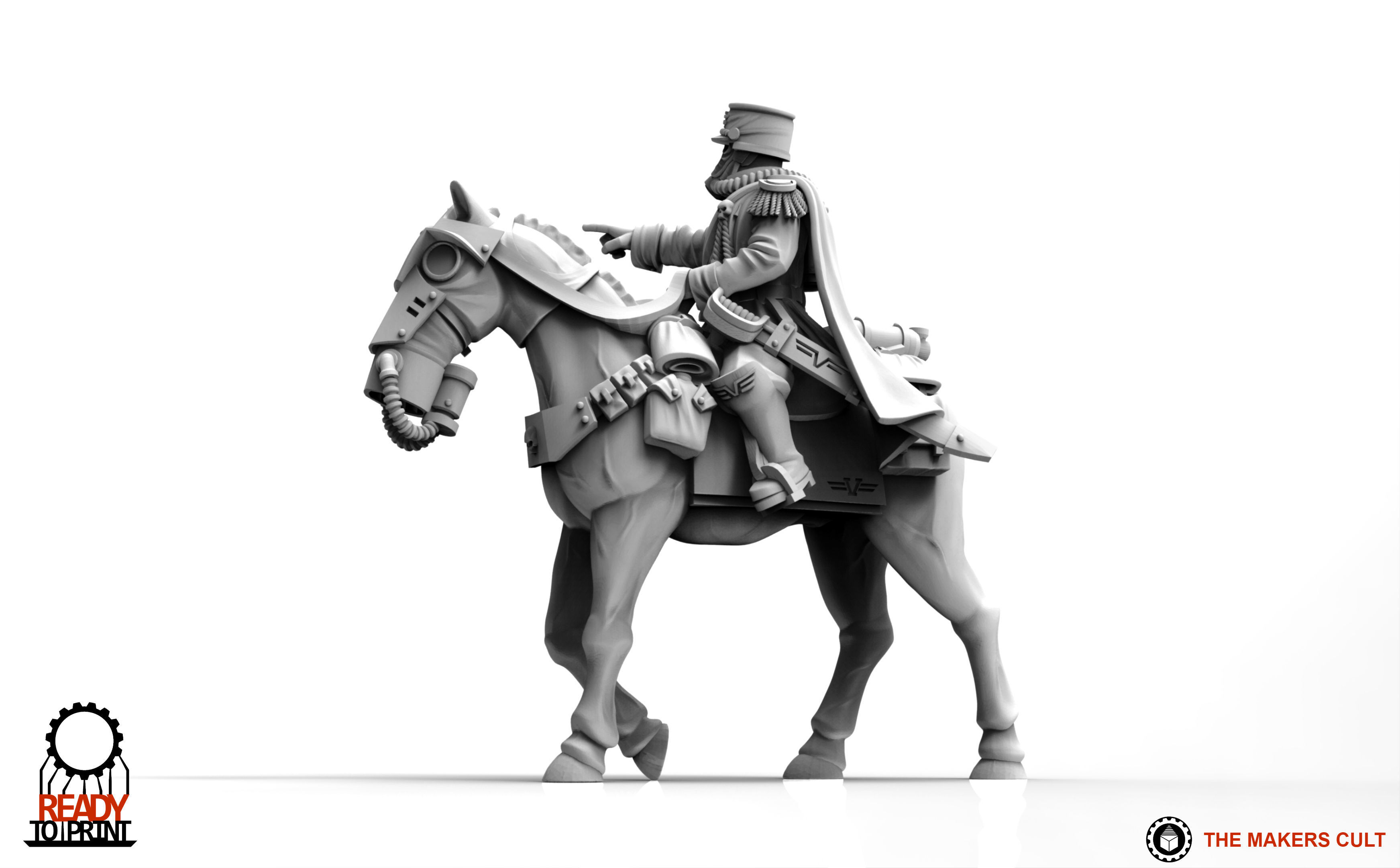 Valour Korps - Cavalry General Gustav 3D print model_4