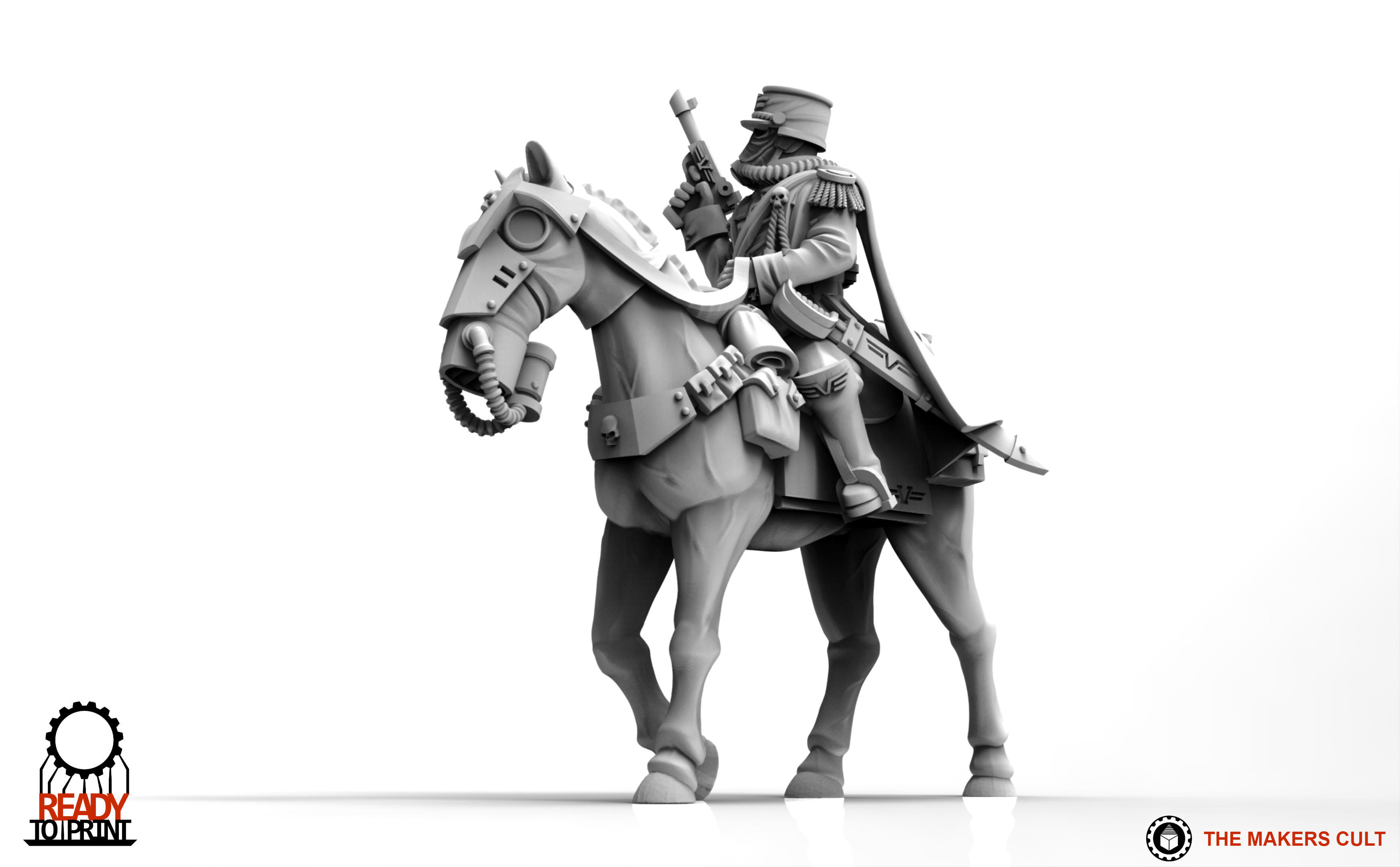 Valour Korps - Cavalry General Gustav 3D print model_10