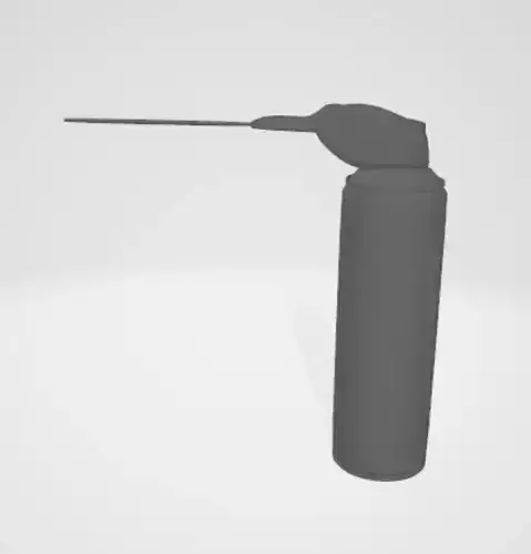 Spray with straw applicator