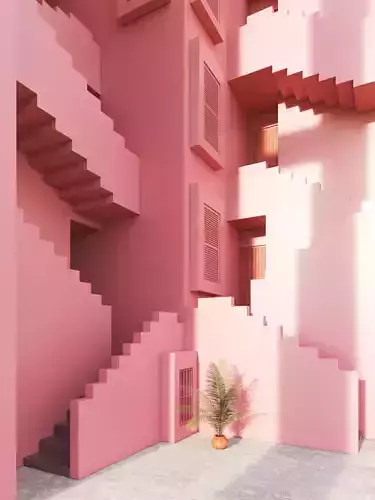 Pink Stairs