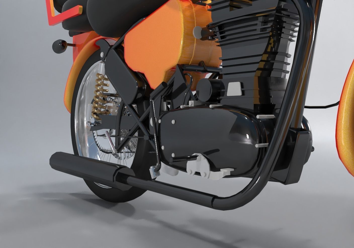Royal Enfield Thunderbird 500 2016 3D model_6