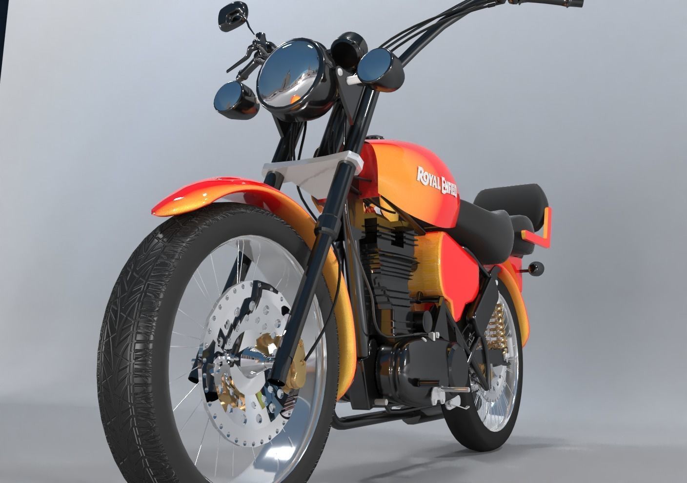 Royal Enfield Thunderbird 500 2016 3D model_2