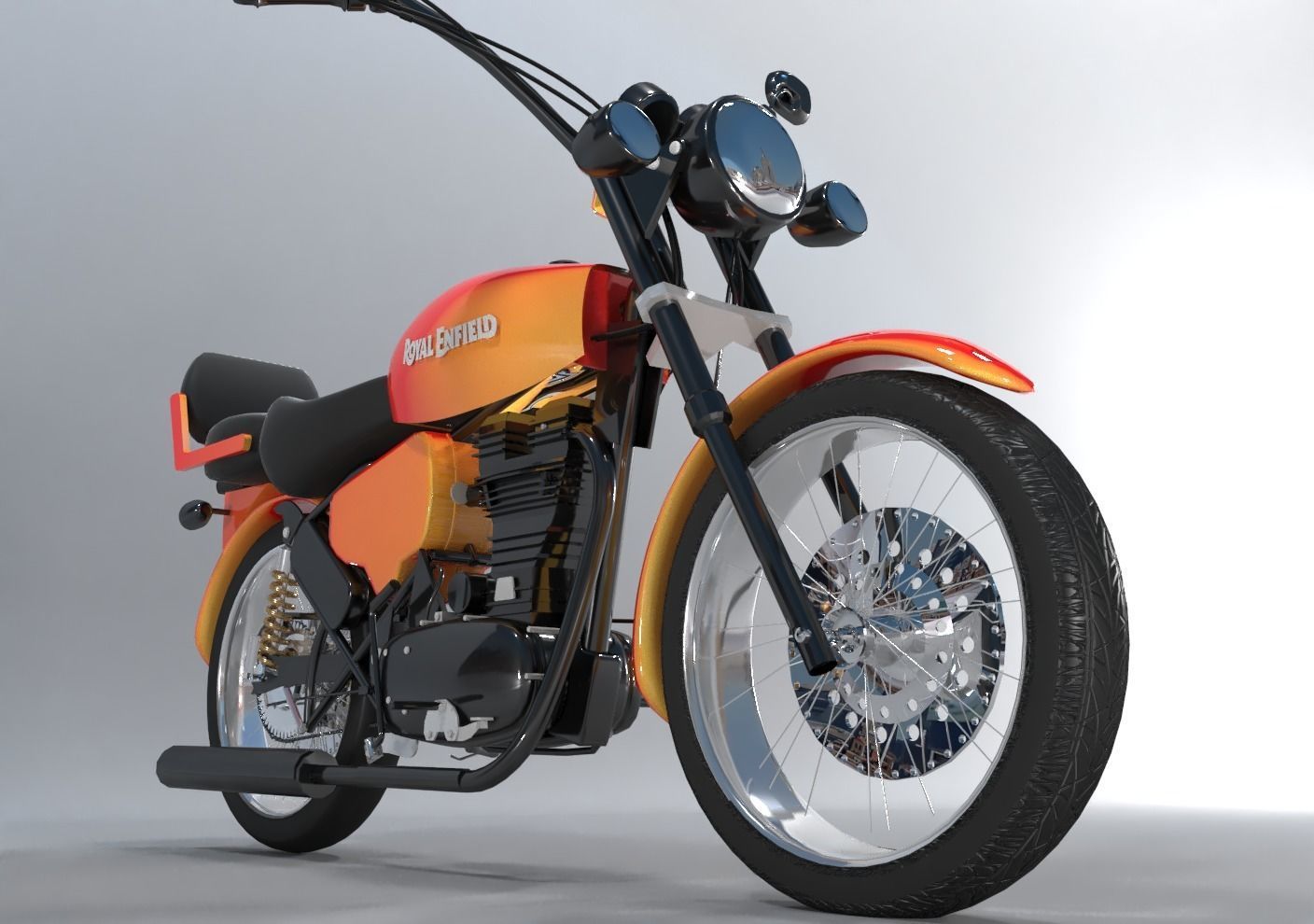 Royal Enfield Thunderbird 500 2016 3D model_1