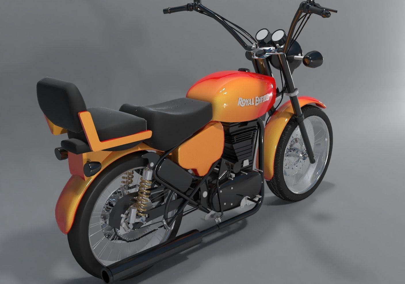Royal Enfield Thunderbird 500 2016 3D model_3