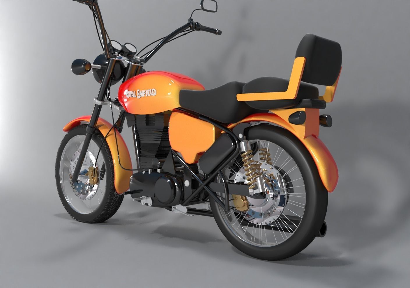 Royal Enfield Thunderbird 500 2016 3D model_4