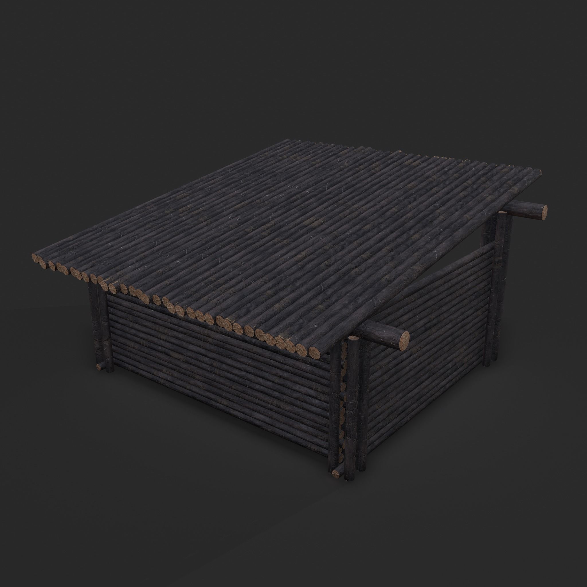 Viking Hut R  Low-poly 3D model_9