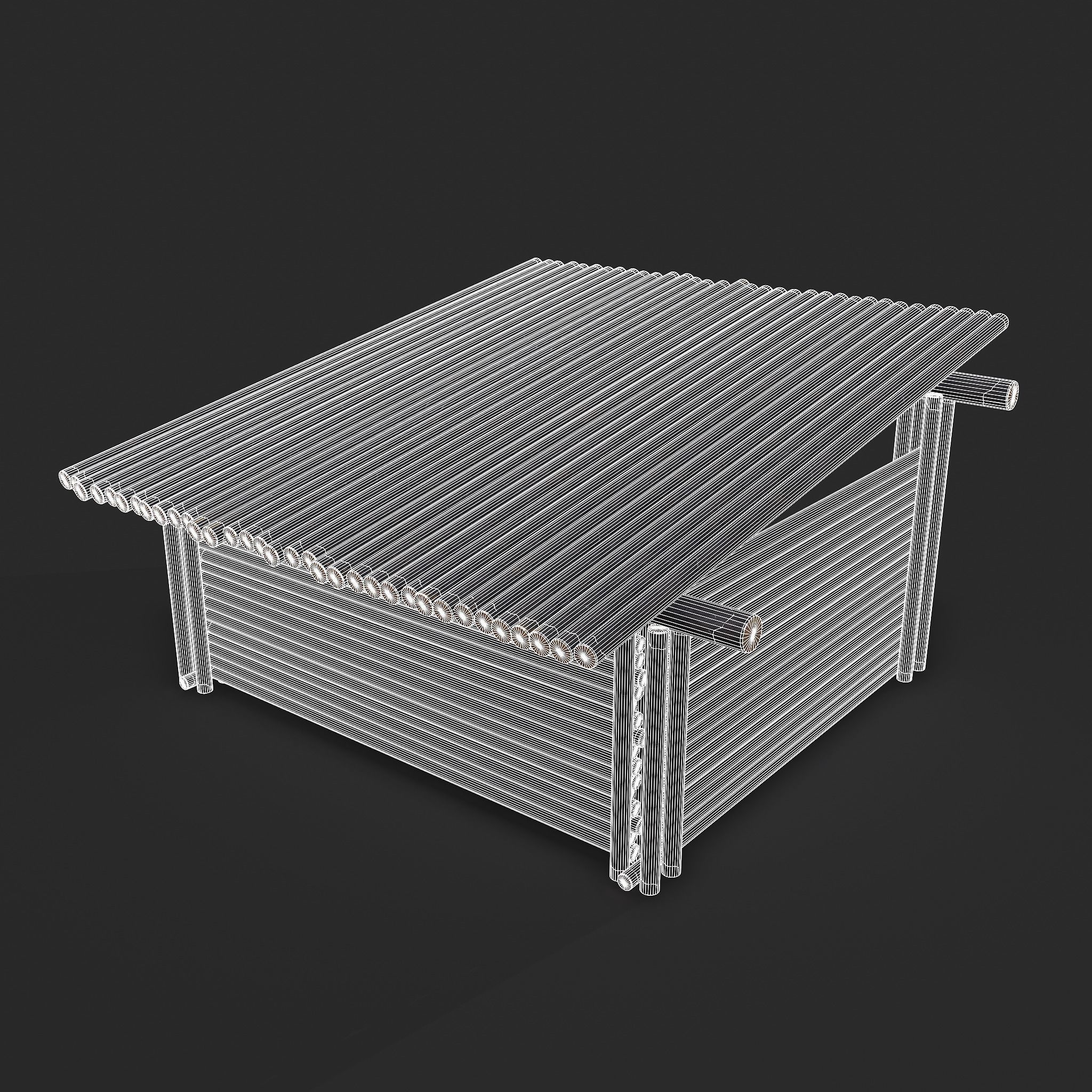 Viking Hut R  Low-poly 3D model_10